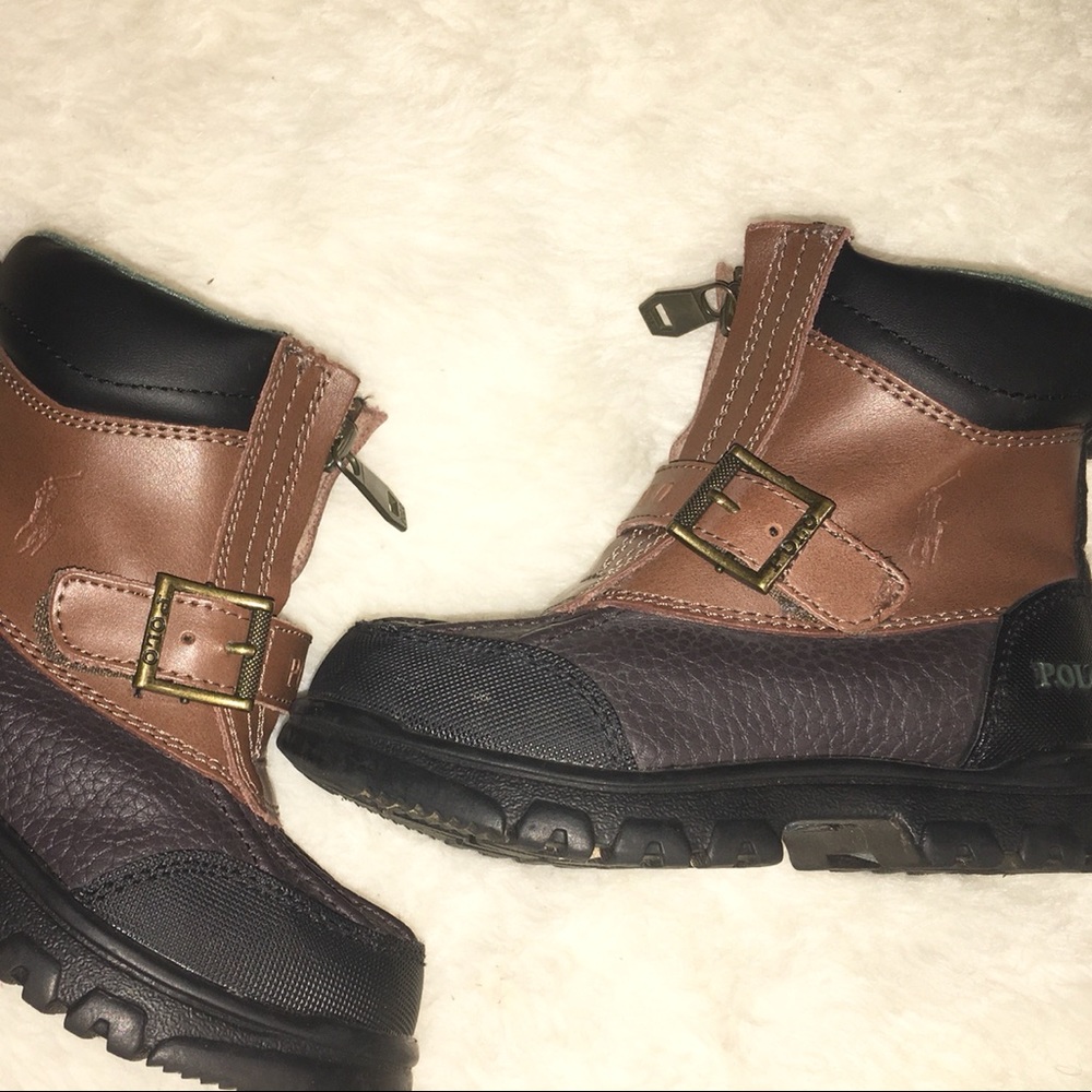 Polo by Ralph Lauren Kids Brown & Black Winter Boots - Picture 2 of 4
